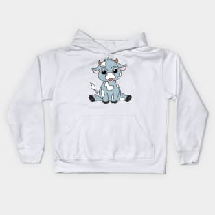 Blue cow Kids Hoodie